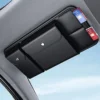 b8e7294d-c15f-4889-827f-4b9f121dd605.webp Black Faux Leather Car Sun Visor Organizer